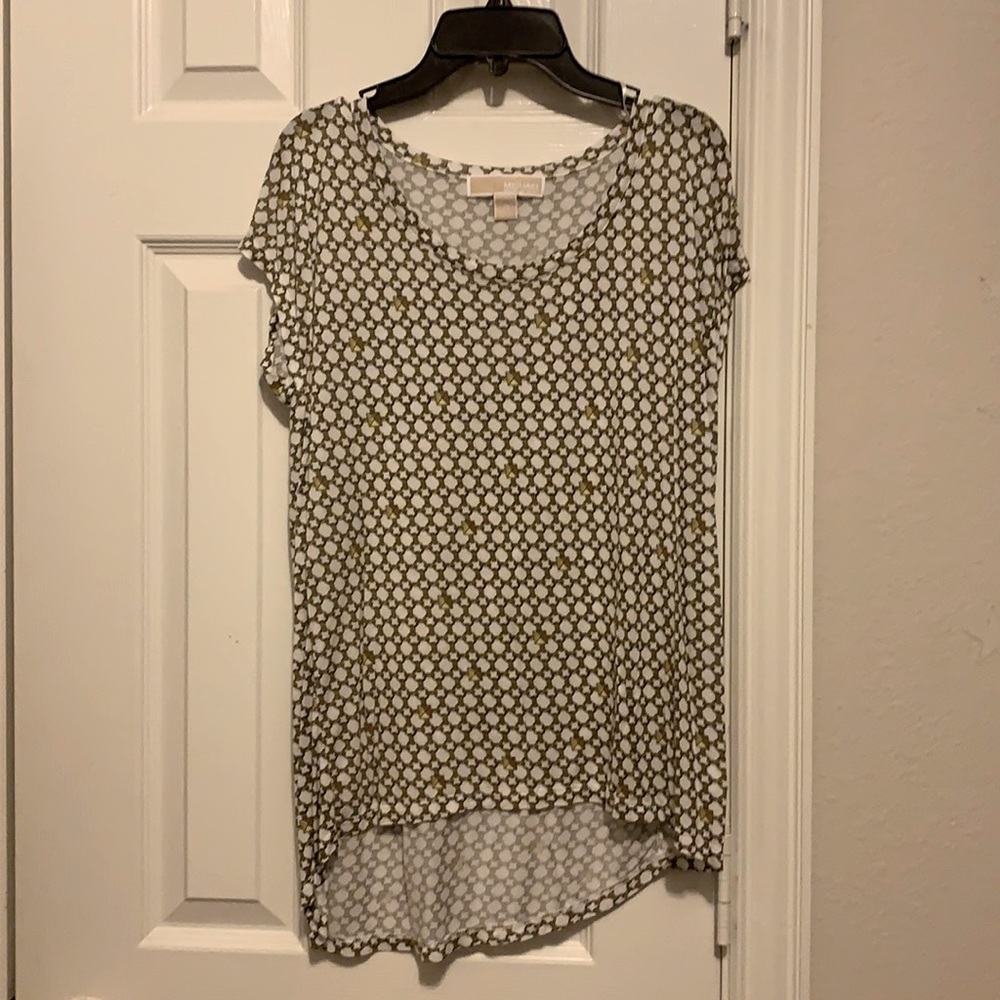 Michael Kors asymmetrical printed top, XS